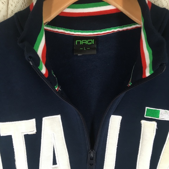 Naqi Italia Zip Up Sweater size Large - Picture 4 of 6